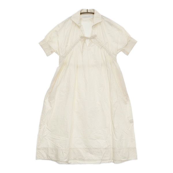 ASEEDONCLOUD Sailing dress Holy typewrite 定価39600円 ギャザー ワンピース 24SS アイボリー レディース アシードンクラウド【中古】5-0613S♪