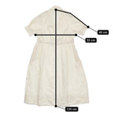 ASEEDONCLOUD Sailing dress Holy typewrite 定価39600円 ギャザー ワンピース 24SS アイボリー レディース アシードンクラウド【中古】5-0613S♪