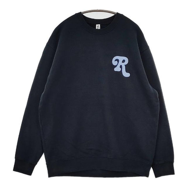 Reception コットン プリントスウェット ICON MEN 定価18140円 裏毛 トレーナー スウェット ネイビー メンズ レセプション【中古】5-0823T∞