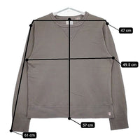 Riding High 前V ライトオンス スウェット 長袖Ｔシャツ カットソー ロンＴ グレー レディース ライディングハイ【中古】5-0720M∞