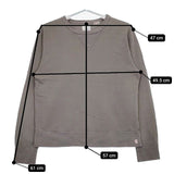 Riding High 前V ライトオンス スウェット 長袖Ｔシャツ カットソー ロンＴ グレー レディース ライディングハイ【中古】5-0720M∞