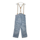 Toujours サスペンダー付き ワイドパンツ デニムパンツ ライトブルー レディース トゥジュー【中古】5-0720G∞