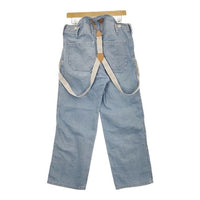 Toujours サスペンダー付き ワイドパンツ デニムパンツ ライトブルー レディース トゥジュー【中古】5-0720G∞