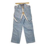 Toujours サスペンダー付き ワイドパンツ デニムパンツ ライトブルー レディース トゥジュー【中古】5-0720G∞