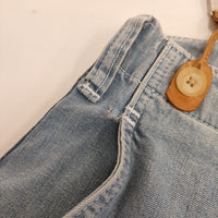 Toujours サスペンダー付き ワイドパンツ デニムパンツ ライトブルー レディース トゥジュー【中古】5-0720G∞