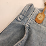 Toujours サスペンダー付き ワイドパンツ デニムパンツ ライトブルー レディース トゥジュー【中古】5-0720G∞