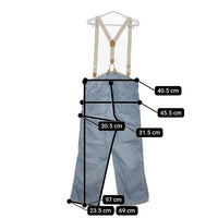 Toujours サスペンダー付き ワイドパンツ デニムパンツ ライトブルー レディース トゥジュー【中古】5-0720G∞