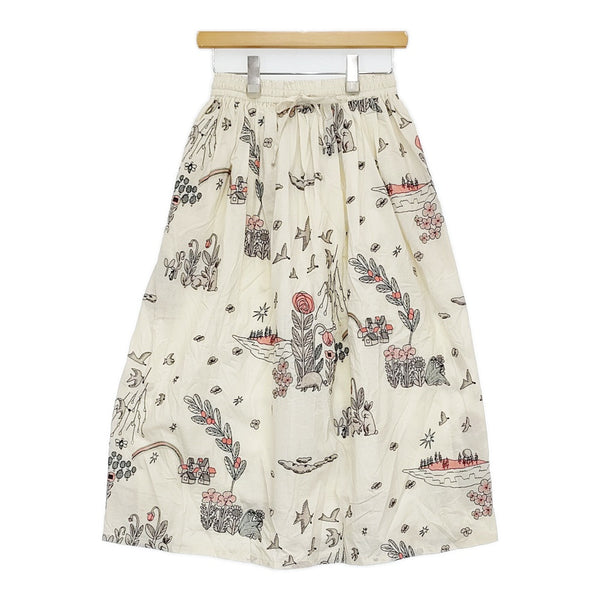 marble sud 新品 EMB rainbow ギャザーSK 定価25300円 07FS074004 ロングスカート 25SS ナチュラル レディース マーブルシュッド【中古】5-0531M♪