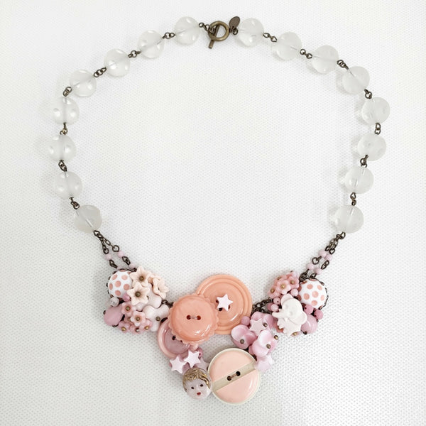 Kanami bijoux ゾウ ゆめのゆうえんち 遊園地 定価7万円 ネックレス ピンク レディース カナミビジュー【中古】5-0531G♪