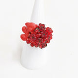 Kanami bijoux クマさん フリーサイズ リング・指輪 レッド レディース カナミビジュー【中古】5-0531G♪