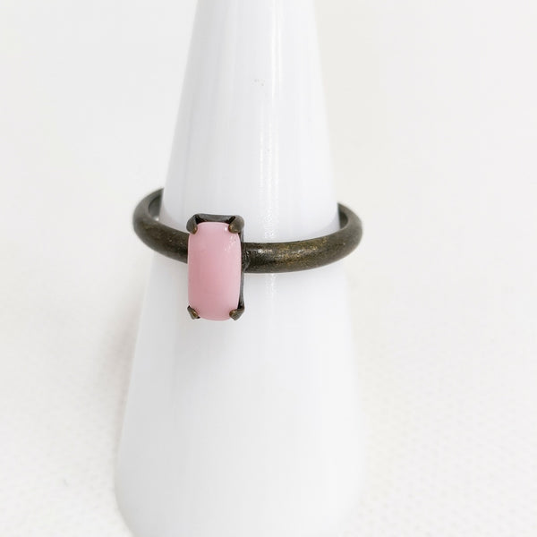 Kanami bijoux ヴィンテージガラス フリーサイズ リング・指輪 ピンク レディース カナミビジュー【中古】5-0531G♪