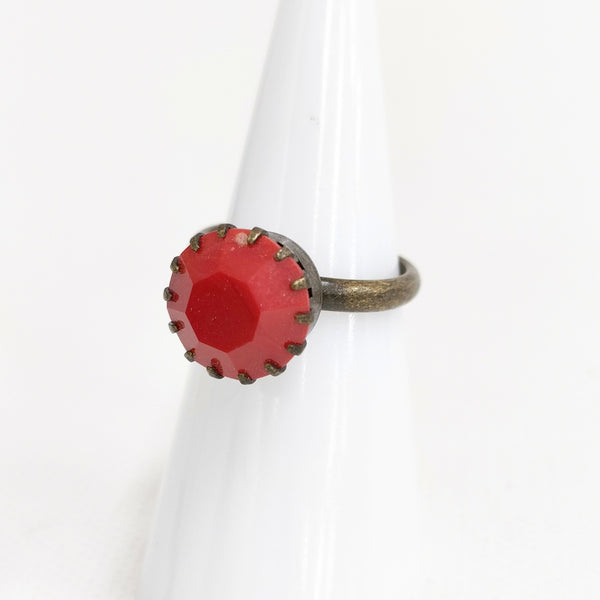 Kanami bijoux ヴィンテージラウンドリング フリーサイズ リング・指輪 レッド レディース カナミビジュー【中古】5-0531G♪