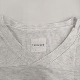 Toujours Vネック サイズF 半袖Ｔシャツ カットソー ライトグレー レディース トゥジュー【中古】5-0613S♪