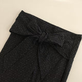 Toujours カットワーク レース ラップ 巻き パンツ ブラック レディース トゥジュー【中古】5-0830G∞