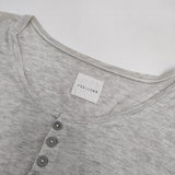 Toujours カシミヤ混 ヘンリーネック カットソー グレー レディース トゥジュー【中古】5-0830M∞