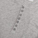 Toujours カシミヤ混 ヘンリーネック カットソー グレー レディース トゥジュー【中古】5-0830M∞