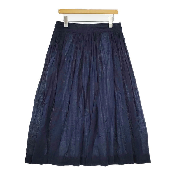 Khadi and Co タック ギャザー インド製 14060450000110 ロングスカート ネイビー レディース カディ アンド コー【中古】5-0715M△