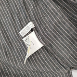 Khadi and Co スタンドカラー ストライプ シャツチュニック インド製 コットン プルオーバー ブラウス シャツ グレー レディース カディ アンド コー【中古】5-0730M∞