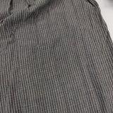 Khadi and Co スタンドカラー ストライプ シャツチュニック インド製 コットン プルオーバー ブラウス シャツ グレー レディース カディ アンド コー【中古】5-0730M∞