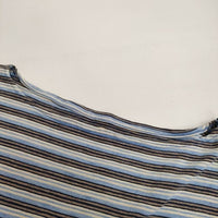 45R/45rpm ボートネック ボーダー 長袖Ｔシャツ カットソー ロンＴ ブルー マルチ レディース フォーティーファイブアールピーエム【中古】5-0720M∞
