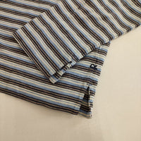 45R/45rpm ボートネック ボーダー 長袖Ｔシャツ カットソー ロンＴ ブルー マルチ レディース フォーティーファイブアールピーエム【中古】5-0720M∞