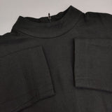 evam eva E183T159 ウールハイネックワイド ブラウス シャツ ブラック レディース エヴァムエヴァ【中古】5-1002T∞