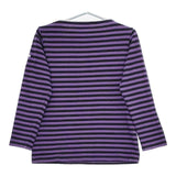 ORCIVAL ボートネック ボーダー 長袖Ｔシャツ カットソー ロンＴ パープル ブラック レディース オーシバル/オーチバル【中古】5-0724M∞