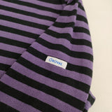 ORCIVAL ボートネック ボーダー 長袖Ｔシャツ カットソー ロンＴ パープル ブラック レディース オーシバル/オーチバル【中古】5-0724M∞