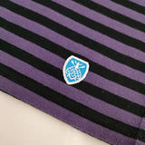 ORCIVAL ボートネック ボーダー 長袖Ｔシャツ カットソー ロンＴ パープル ブラック レディース オーシバル/オーチバル【中古】5-0724M∞