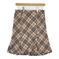 BURBERRY BLUE LABEL ノバチェック FLF51-671-43 ウール スカート ベージュ レディース バーバリーブルーレーベル【中古】5-1002T∞