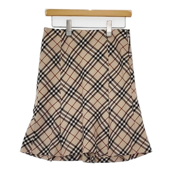 BURBERRY BLUE LABEL ノバチェック FLF51-671-43 ウール スカート ベージュ レディース バーバリーブルーレーベル【中古】5-1002T∞