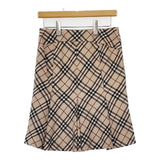 BURBERRY BLUE LABEL ノバチェック FLF51-671-43 ウール スカート ベージュ レディース バーバリーブルーレーベル【中古】5-1002T∞