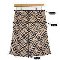 BURBERRY BLUE LABEL ノバチェック FLF51-671-43 ウール スカート ベージュ レディース バーバリーブルーレーベル【中古】5-1002T∞