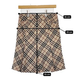 BURBERRY BLUE LABEL ノバチェック FLF51-671-43 ウール スカート ベージュ レディース バーバリーブルーレーベル【中古】5-1002T∞