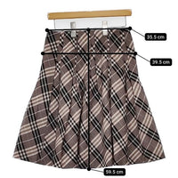 BURBERRY BLUE LABEL ノバチェック 巻き FLF19-515-14 ウール スカート ピンク グレー レディース バーバリーブルーレーベル【中古】5-1002T∞