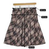 BURBERRY BLUE LABEL ノバチェック 巻き FLF19-515-14 ウール スカート ピンク グレー レディース バーバリーブルーレーベル【中古】5-1002T∞