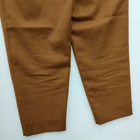 adam et Rope ウール サイドボタン テーパード パンツ ブラウン レディース アダムエロペ【中古】5-1002T∞