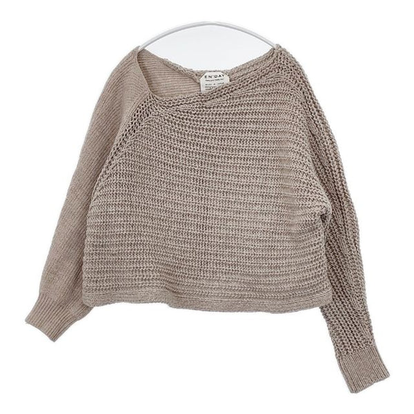 EN'DAY エンディ ウール 切替 セーター ニット ベージュ レディース【中古】5-0818T∞