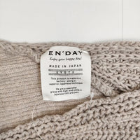 EN'DAY エンディ ウール 切替 セーター ニット ベージュ レディース【中古】5-0818T∞