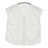 SLOBE IENA リネン 18051912436020 Vネック フレンチスリーブ ブラウス シャツ ホワイト レディース スローブイエナ【中古】5-0613S♪