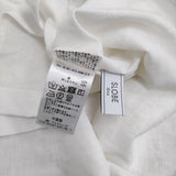 SLOBE IENA リネン 18051912436020 Vネック フレンチスリーブ ブラウス シャツ ホワイト レディース スローブイエナ【中古】5-0613S♪