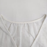 SLOBE IENA リネン 18051912436020 Vネック フレンチスリーブ ブラウス シャツ ホワイト レディース スローブイエナ【中古】5-0613S♪