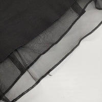 Jocomomola 七分袖 フレアワンピース 裾オーガンジー GJETG-05230 日本製 ワンピース ブラック レディース ホコモモラ【中古】5-0701M△