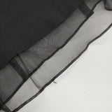 Jocomomola 七分袖 フレアワンピース 裾オーガンジー GJETG-05230 日本製 ワンピース ブラック レディース ホコモモラ【中古】5-0701M△