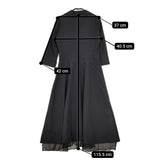 Jocomomola 七分袖 フレアワンピース 裾オーガンジー GJETG-05230 日本製 ワンピース ブラック レディース ホコモモラ【中古】5-0701M△