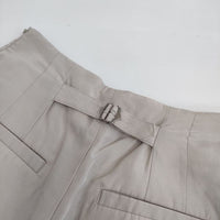 IENA ワイドパンツ リネン混 パンツ ベージュ レディース イエナ【中古】5-0724M∞