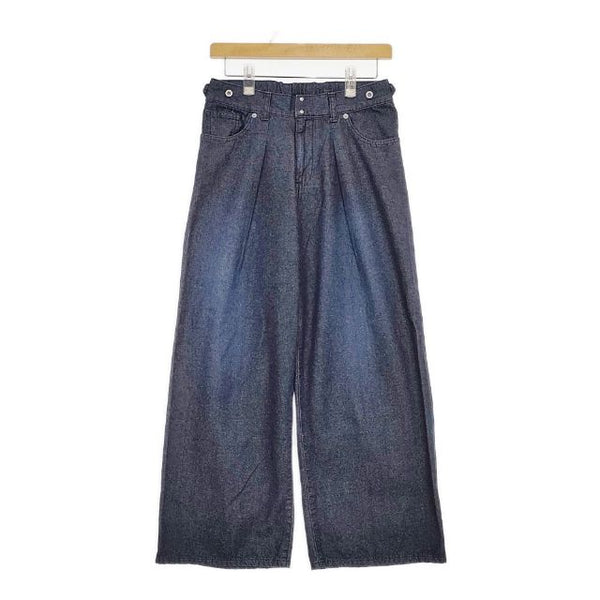 KURASHI&Trips タックワイド ジーンズ デニムパンツ ネイビー レディース クラシアンドトリップス/北欧、暮らしの道具店【中古】5-0720G∞