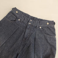 KURASHI&Trips タックワイド ジーンズ デニムパンツ ネイビー レディース クラシアンドトリップス/北欧、暮らしの道具店【中古】5-0720G∞