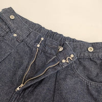 KURASHI&Trips タックワイド ジーンズ デニムパンツ ネイビー レディース クラシアンドトリップス/北欧、暮らしの道具店【中古】5-0720G∞