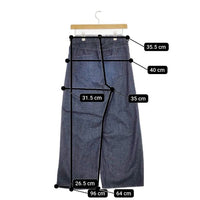 KURASHI&Trips タックワイド ジーンズ デニムパンツ ネイビー レディース クラシアンドトリップス/北欧、暮らしの道具店【中古】5-0720G∞
